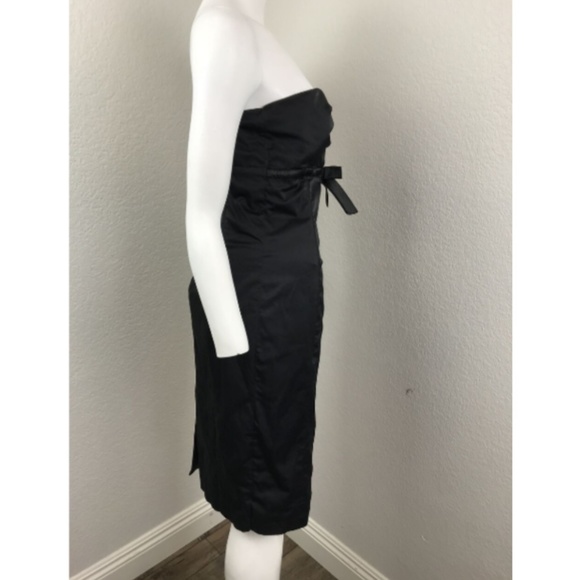 FOREVER Dress Sexy Black Bow Front Strapless XS - Picture 5 of 7